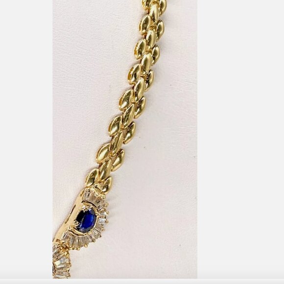 NATURAL 7CT SAPPHIRE DIAMOND 17" NECKLACE!! $15K! - Picture 4 of 4